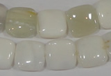 COP910 15.5 inches 14*14mm square natural white opal gemstone beads