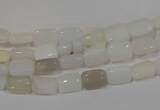 COP911 15.5 inches 6*8mm rectangle natural white opal gemstone beads