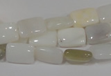 COP913 15.5 inches 12*16mm rectangle natural white opal gemstone beads