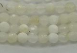 COP930 15.5 inches 4mm faceted round white opal gemstone beads