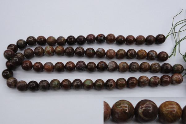 COP954 15.5 inches 12mm round green opal gemstone beads wholesale