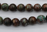 COP987 15.5 inches 10mm round green opal gemstone beads wholesale