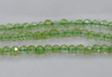 COQ10 16 inches 4mm faceted round dyed olive quartz beads wholesale