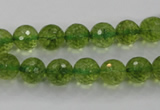 COQ15 16 inches 12mm faceted round dyed olive quartz beads wholesale