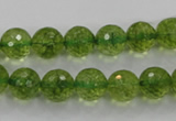 COQ16 16 inches 14mm faceted round dyed olive quartz beads wholesale