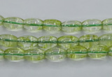 COQ21 16 inches 6*10mm rice dyed olive quartz beads wholesale