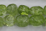 COQ23 16 inches 12*14mm nugget dyed olive quartz beads wholesale