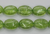 COQ24 16 inches 12*16mm oval dyed olive quartz beads wholesale