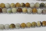 COS151 15.5 inches 6mm faceted round ocean stone beads wholesale