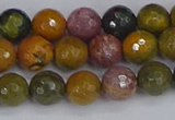 COS202 15.5 inches 8mm faceted round ocean jasper beads