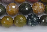 COS204 15.5 inches 12mm faceted round ocean jasper beads