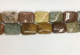 COS256 15.5 inches 22*30mm rectangle ocean stone beads wholesale