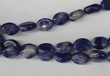 COV01 15.5 inches 6*8mm oval blue spot gemstone beads wholesale