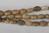 COV04 15.5 inches 6*8mm oval picture jasper beads wholesale