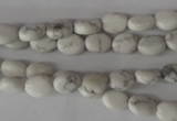 COV05 15.5 inches 6*8mm oval white howlite beads wholesale