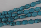 COV06 15.5 inches 6*8mm oval synthetic turquoise beads wholesale