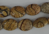 COV105 15.5 inches 12*16mm oval picture jasper beads wholesale