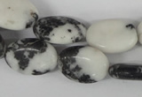 COV138 15.5 inches 13*18mm oval black & white jasper beads wholesale