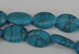 COV140 15.5 inches 12*17mm oval synthetic turquoise beads wholesale