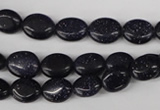 COV16 15.5 inches 8*10mm oval blue goldstone gemstone beads wholesale