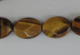 COV180 15.5 inches 13*18mm faceted oval yellow tiger eye beads wholesale