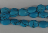 COV20 15.5 inches 8*10mm oval synthetic turquoise beads wholesale