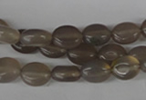 COV27 15.5 inches 8*10mm oval grey agate gemstone beads wholesale