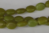 COV28 15.5 inches 8*10mm oval Korean jade gemstone beads wholesale