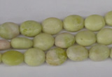 COV29 15.5 inches 8*10mm oval lemon jade gemstone beads wholesale