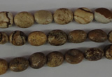 COV34 15.5 inches 8*10mm oval picture jasper beads wholesale