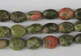 COV38 15.5 inches 8*10mm oval unakite gemstone beads wholesale