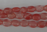 COV44 15.5 inches 8*10mm oval cherry quartz beads wholesale