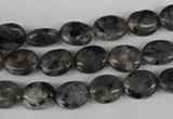 COV46 15.5 inches 8*10mm oval black labradorite beads wholesale