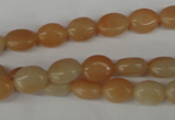 COV47 15.5 inches 8*10mm oval pink aventurine beads wholesale