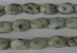 COV53 15.5 inches 8*12mm oval sesame jasper beads wholesale