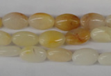 COV55 15.5 inches 8*12mm oval yellow jade gemstone beads wholesale