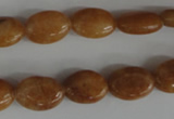 COV69 15.5 inches 10*14mm oval yellow jade beads wholesale