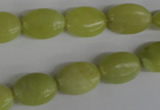 COV70 15.5 inches 10*14mm oval lemon jade beads wholesale