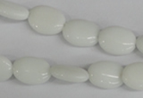 COV82 15.5 inches 10*14mm oval white porcelain beads wholesale