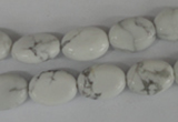 COV86 15.5 inches 10*14mm oval white howlite turquoise beads wholesale