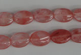 COV91 15.5 inches 10*14mm oval cherry quartz beads wholesale