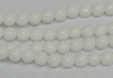 CPB02 15.5 inches 6mm round white porcelain beads wholesale