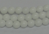 CPB03 15.5 inches 8mm round white porcelain beads wholesale