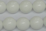 CPB07 15.5 inches 16mm round white porcelain beads wholesale