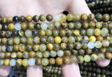 CPB1050 15.5 inches 4mm round golden pietersite beads wholesale