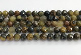 CPB1078 15.5 inches 10mm faceted round natural pietersite beads