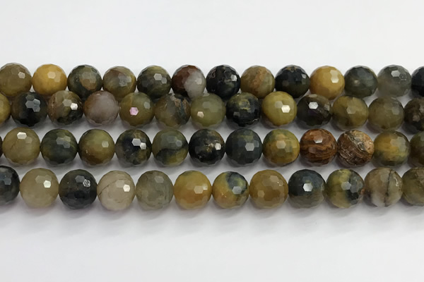 CPB1079 15.5 inches 12mm faceted round natural pietersite beads