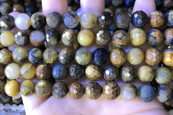 CPB1083 15.5 inches 10mm faceted round pietersite gemstone beads