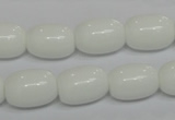 CPB12 15.5 inches 12*16mm drum white porcelain beads wholesale