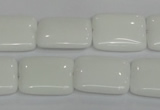 CPB122 15.5 inches 15*20mm rectangle white porcelain beads wholesale